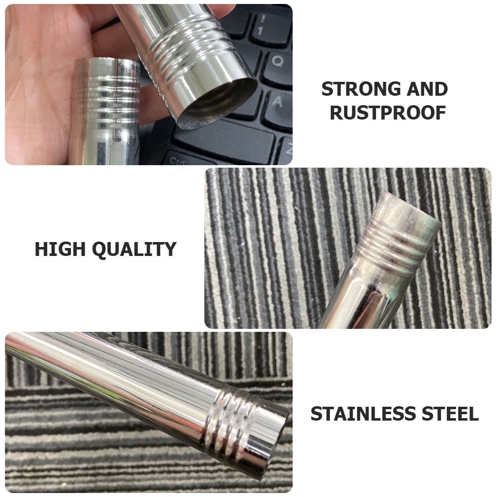 Worgeous 1.5M Stainless Steel Flag Pole Heavy Duty Garden Flag Rod Holder Silver 1 Piece