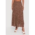 thumbnail image 3 of Women's Ditsy Floral High Waisted Tiered Maxi Skirt, 3 of 4