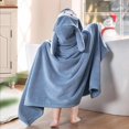 thumbnail image 5 of Tfken Child Boys Comfy Pajamas Robe Soft Sleepwear Nightwear Warm Casual Pajamas Robe Hooded Comfortable Bathrobe Homewear Classic Loungewear Outfit Size 1-5 Years Blue, 5 of 6