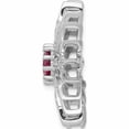 thumbnail image 2 of 14K White Gold 3/8Ct. Diamond And Ruby Flower Chain Slide Made In India -Jewelry By Sweet Pea, 2 of 7