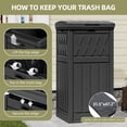 thumbnail image 5 of Uforic 32 Gallon Large Outdoor Trash Bin, Waterproof Garbage Can with Lid and Drip Tray for Porch, Backyard, Patio, Black, 5 of 9
