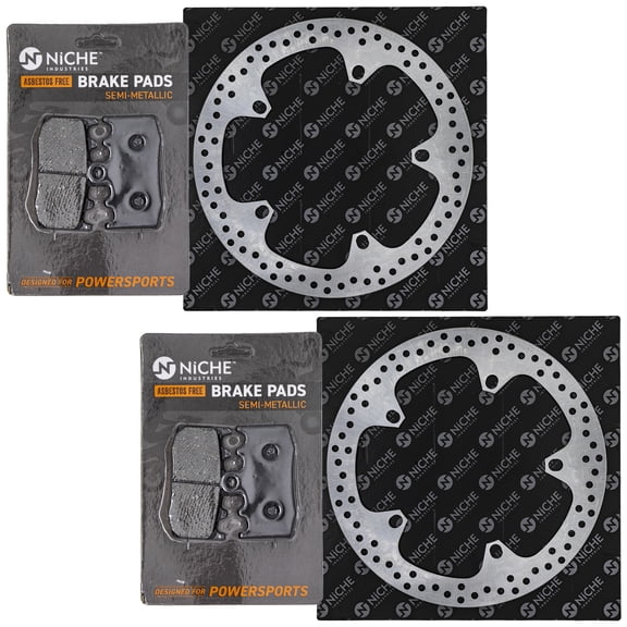 Niche Front Brake Rotor Pad Kit for BMW 34118534183 34117711428 Motorcycle MK1007195