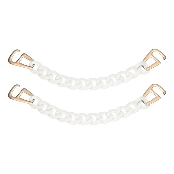 Uxcell 2 packs Shoe Charm Chain Round Shape for Shoes Decoration, White