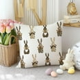 thumbnail image 3 of Easter Pillow Covers 20x20 Incj,Holiday Bunny Rabbits Decor Throw Pillow Covers,Brown Spring Farmhouse pillowcase for Home Sofa Couch(08-020), 3 of 6