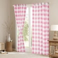 thumbnail image 3 of Feelyou Pink Plaid Blackout Curtains Set of 2 (52x84 Each), Lines Buffalo Window Curtains, 3 of 6