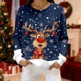 thumbnail image 2 of Festive Print Cozy Crewneck Pullover For – Seasonal Holiday Sweater With Stylish Pattern For Casual Wear, 2 of 5