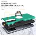 thumbnail image 6 of Case for Xiaomi 11T/11T Pro, Dual Layer Hard Military Phone Case with 360 Degree Ring Stand Silicone Bumper (Camera Protection) Magnetic Car Holder Protective Phone Cover Protector - Green, 6 of 15
