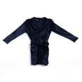 thumbnail image 3 of Fashion Mens Solid Color Fleece Robe  Shawl Collar Bathrobe 4 Size M L XL XXL, 3 of 6