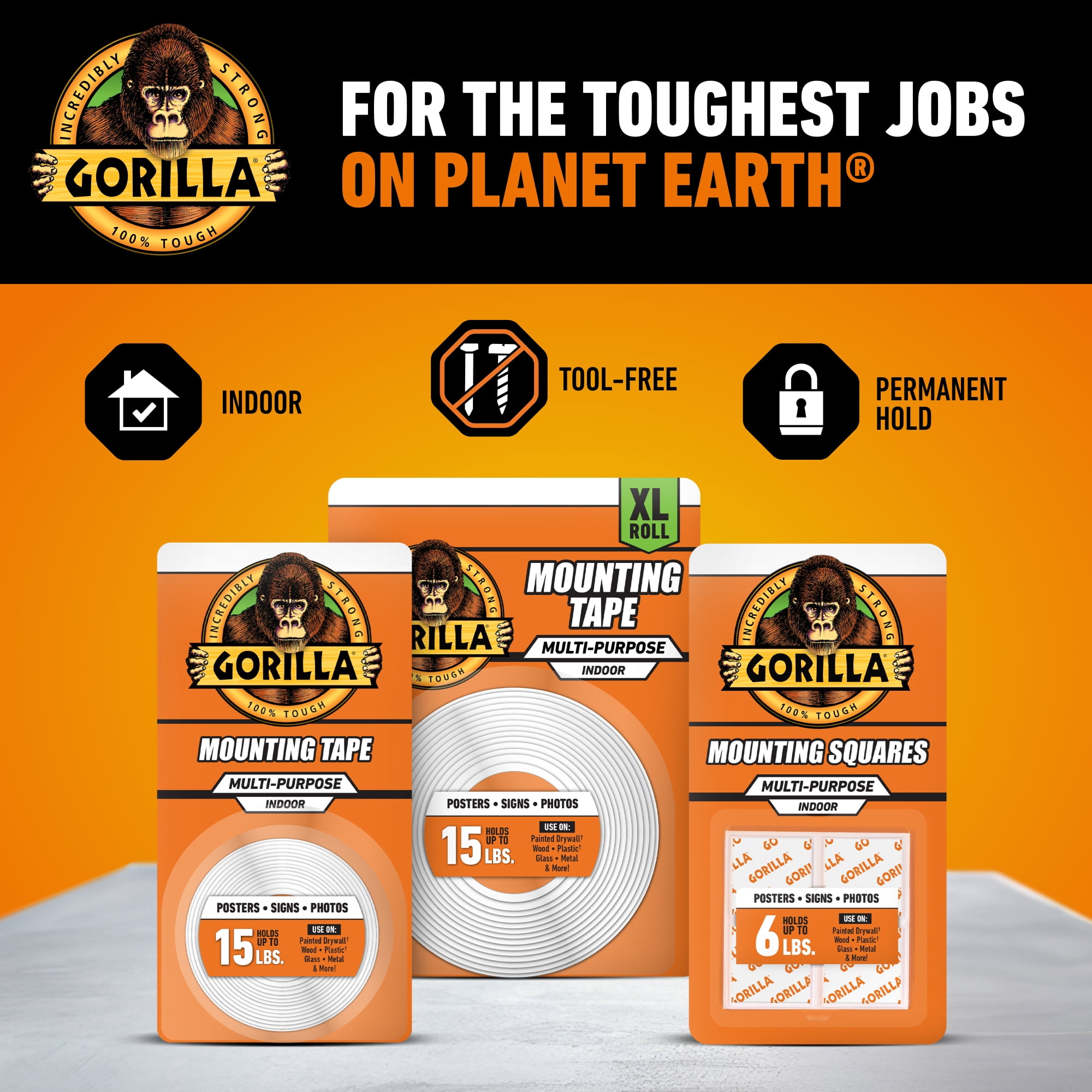 Gorilla XL White Foam Mounting Tape