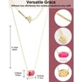 thumbnail image 4 of Collar AiCase con colgante chapado en oro de 18 quilates para mujer, color rosa intenso, 4 of 7