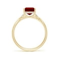 thumbnail image 2 of ANGARA Lab Grown 3 Ct Nature-Inspired Ruby Hidden Halo Engagement Ring for Women in 14K Yellow Gold (Size-9x7mm) | July Birthstone, Anniversary, Jewelry Gift for Women | Lab-Grown Ruby Ring, 2 of 8