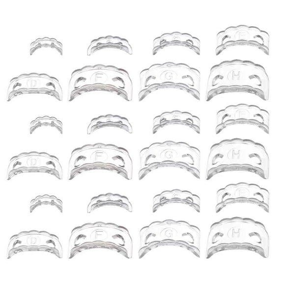 AOOOWER 24pcs Transparents Ring Adjuster Comfortable Silicone Ring Insert Large Smaller
