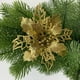 thumbnail image 3 of Poinsettia con brillo JAAS 10 Uds flores artificiales Navidad color negro 9cm, 3 of 5