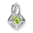 thumbnail image 4 of 14k White Gold Peridot and Diamond Pendant, 4 of 4