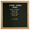 Aarco Products ODC3636 Red Oak Enclosed Changeable Letter Board - Oak
