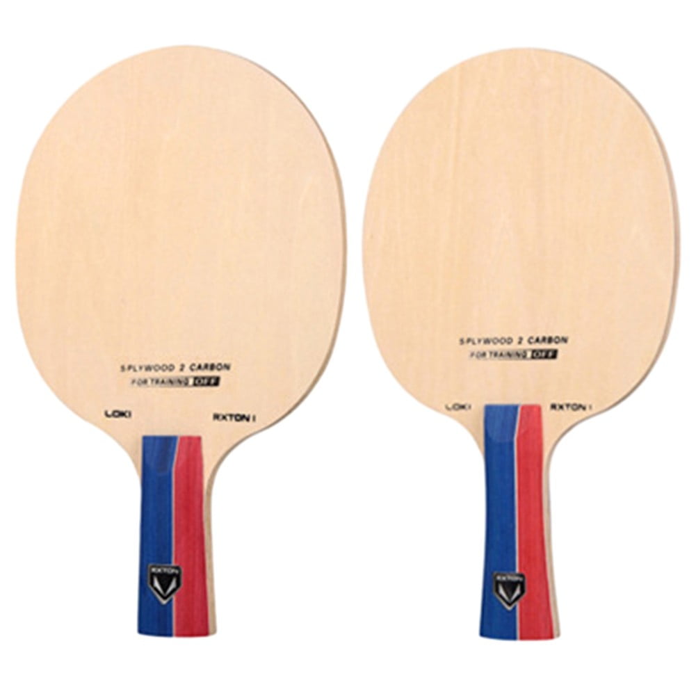 Plaque Inférieure de Raquette de Tennis de Table 5 Plis Bois 2 Carbone pour Lame de Ping Pong Pagaie Long Manche
