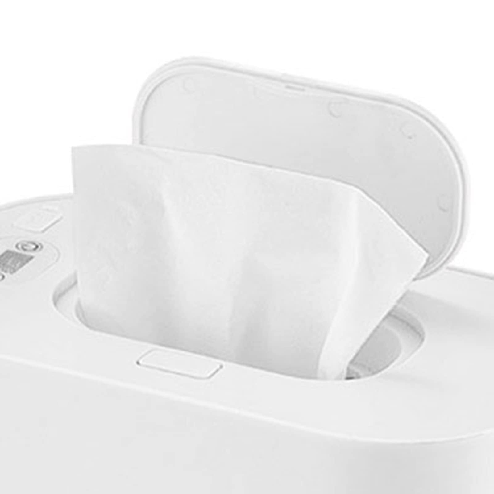 Wet Wipes Heater, Intelligent Adjustable TemperatureBaby Wipe Warmer Car Charging (White)