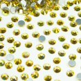 thumbnail image 1 of Diamantes de imitación metálicos para uñas Sunshine, 1440 piezas SS16 a granel Sunshine Golden Nail Art, cristales redondos K9 de cristal con parte trasera plana, piedras, diamantes, pegamento para uñ, 1 of 5