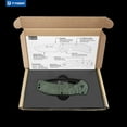 thumbnail image 3 of Tyger K4 EDC Folding Pocket Knife | Stone-washed AUS-8 Steel Blade with Black Titanium Ion Carbide Coating | Green G-10 Handle | TG-KF7A2368, 3 of 8