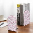 thumbnail image 5 of Naloa Rose Flowers 2 Pcs Bookend Large Capacity Office Book Ends for Home Office Library School Study Decoration, 5 of 8