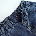 thumbnail image 4 of KIDSCOOL SPACE Baby Jeans,Little Toddler Elastic Waist with D-ring Slant Pockets Stretch Denim Pants,Mid Blue,9-12 Months, 4 of 6