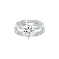 thumbnail image 2 of Elli by Julie & Grace Crystal Eternity Wedding Ring Duo Set 925 Silver, 2 of 4