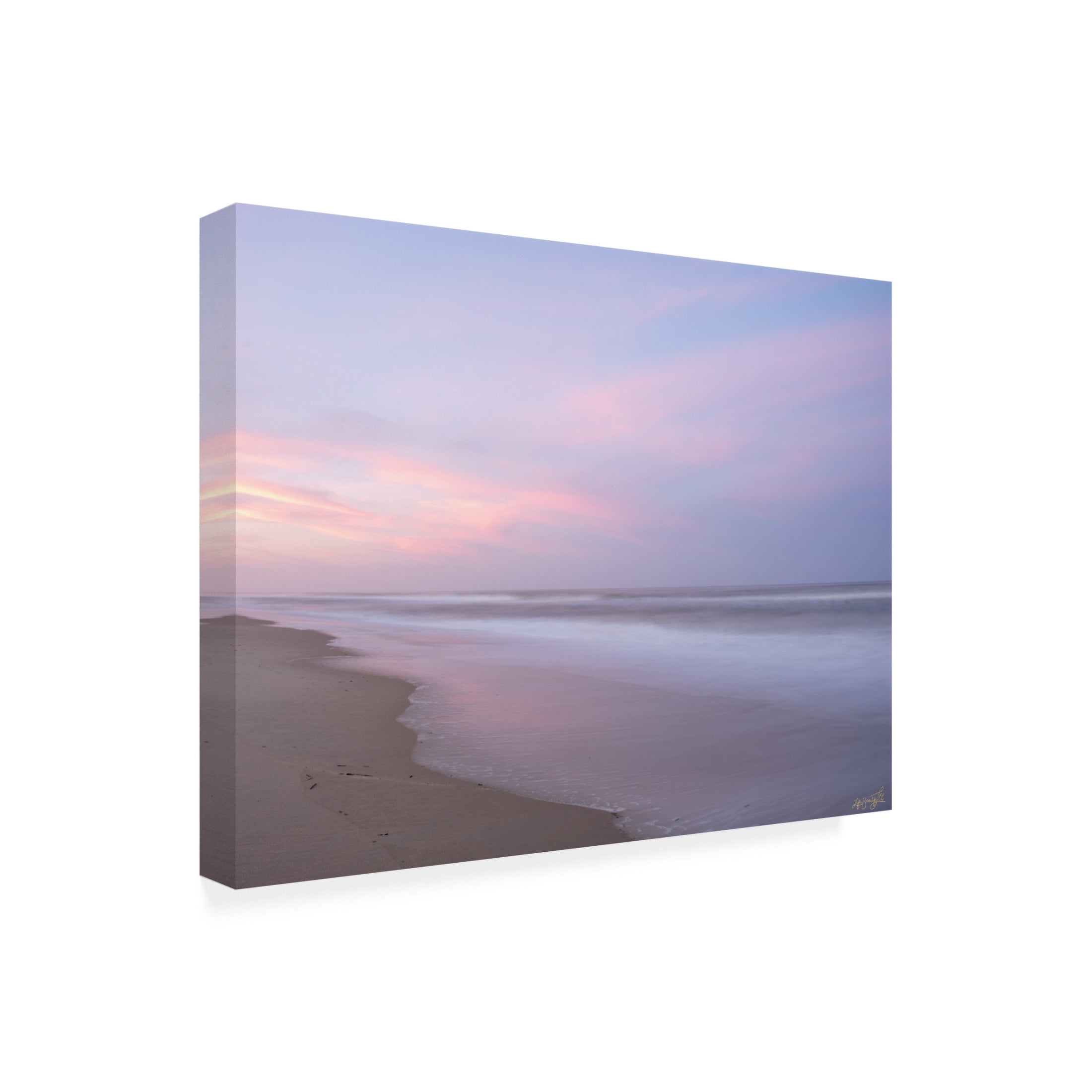 Canvas Wall Art - Life BeautifuLEE 'Ocean Perfection Sunset' Wall Art for Living Room, Bedroom, or Office Décor by Trademark Fine Art - 19 x 14 Inches