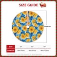 thumbnail image 2 of Salouo Blue Ocean Wave Sunflower Christmas Tree Skirt 30" Farmhouse Christmas Decorations Snowman Xmas Tree Skirt Tree Mat for Holiday Party Decor, 2 of 8