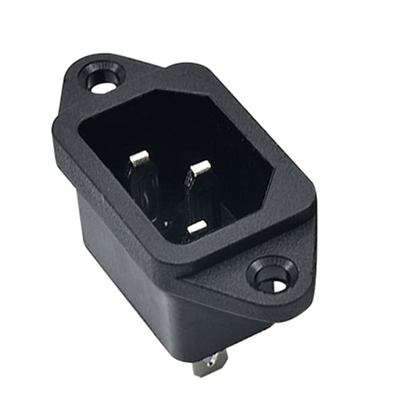 1pc AC 250V 10A IEC320 C14 3 Pin Male Power Cord Inlet Socket