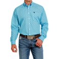 thumbnail image 4 of Cinch Turquoise Geometric Print - Mens Shirt  - Mtw1105607, 4 of 4
