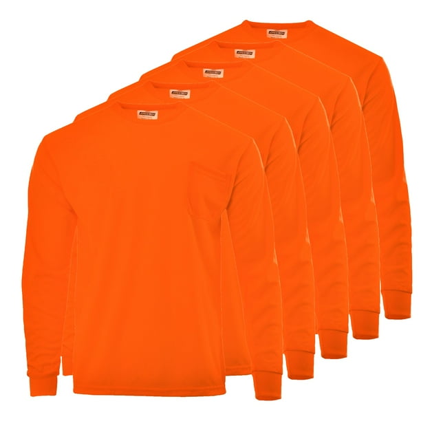 JORESTECH Safety High Visibility Long Sleeve (3XL) 5 Pack Moisture