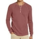 thumbnail image 2 of Camiseta de manga larga para hombre con diseño de gofres de color sólido sin botones con capucha y cuello redondo Pompotops  oipoqjl34586, 2 of 7