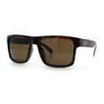 thumbnail image 5 of Mens Classic Suburb Urban Rectangular Sport Horn Rim Plastic Sunglasses Tortoise - Brown, 5 of 8
