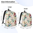 thumbnail image 4 of Balery Bird Butterfly Rose Vintage Canvas Backpack for Men and Women - Large Capacity, Durable Travel Laptop Bag for School, Work, Hiking, and Outdoor Activities, 4 of 7