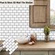 thumbnail image 2 of Pegatinas de pared de metro, despegables y adhesivas, papel tapiz de vinilo de ladrillo 3D, calcomanías de pared para salpicadero de baño y cocina, 10 hojas, 2 of 5