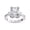 White Gold, variant on 3 Stone Hidden Halo Solitaire Engagement Rings for Women Center 9.5x8mm Radiant Cut Lab Created Moissanite Wedding Anniversary Ring in 10K Solid Rose Gold Size-6