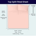 thumbnail image 2 of SGI Bedding 34" Queen Split Top Flex Head sheet 100% Egyptian Cotton Sheet Set - 600 Thread Count Flex Top Sheet for Adjustable Bed 4 Piece Sheet Set 15" Deep for Sleep Number bed - Peach, 2 of 7