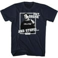 thumbnail image 1 of Animal House Drunk And Stupid Navy Front/Back Adult T-Shirt Tee, 1 of 3
