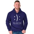 thumbnail image 5 of You Decide Happy Sad Emoticon Cute Hoodie Sweatshirt Women Men Brisco Brands X, 5 of 6