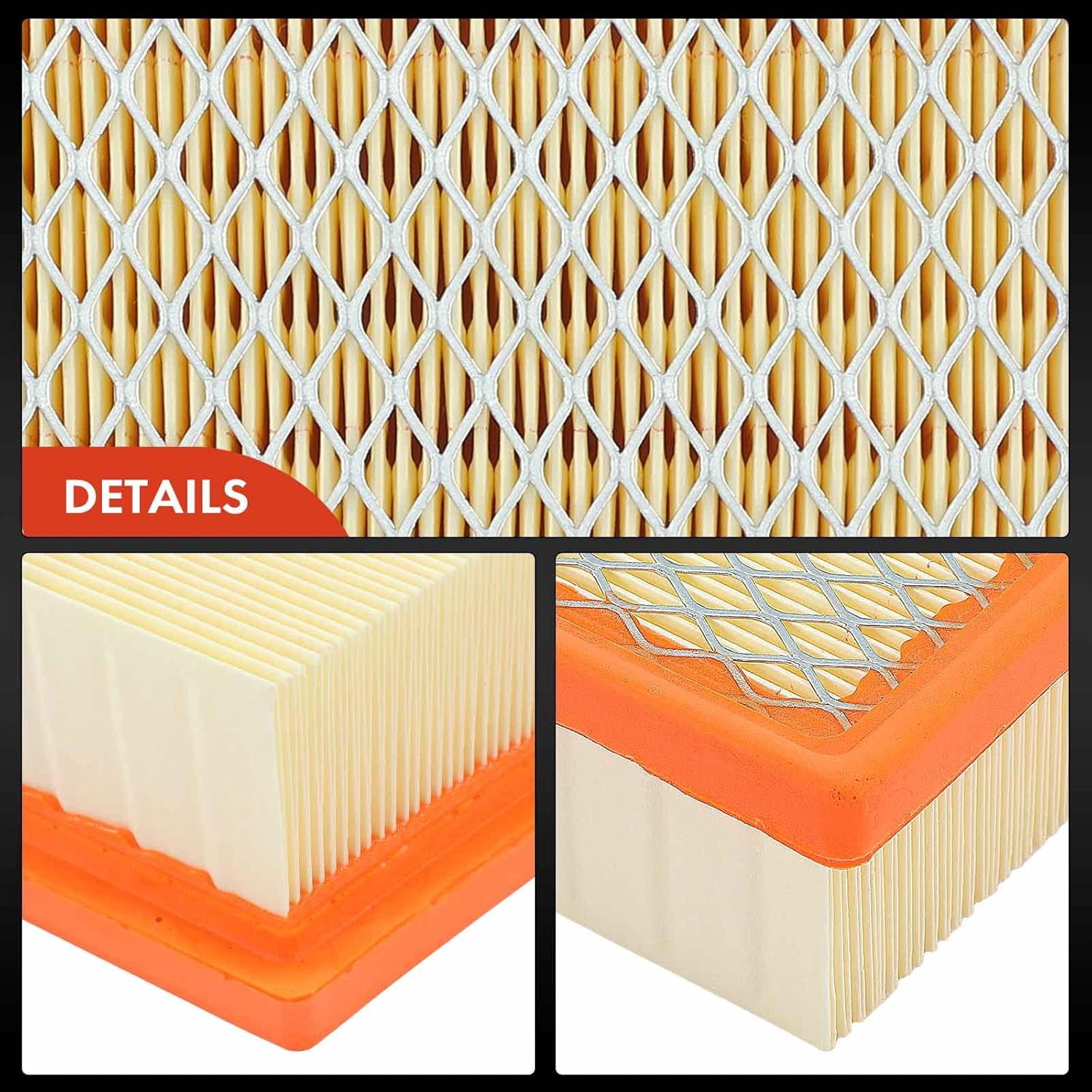 A-Premium 3-PC Engine Air Filter Compatible with Toyota, Dodge, Jeep & Lexus Models - Camry, Highlander, Avalon, Sienna, Durango, Grand Cherokee, ES350, NX300, RX350 - Replace# 17801-0P050