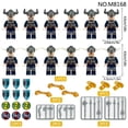 thumbnail image 2 of FunBlox 12Pcs Ancient soldiers 1.77in Mini Figures | Equipment Accessories Shield, Fans & Diorama Displays Age 7+, 2 of 5