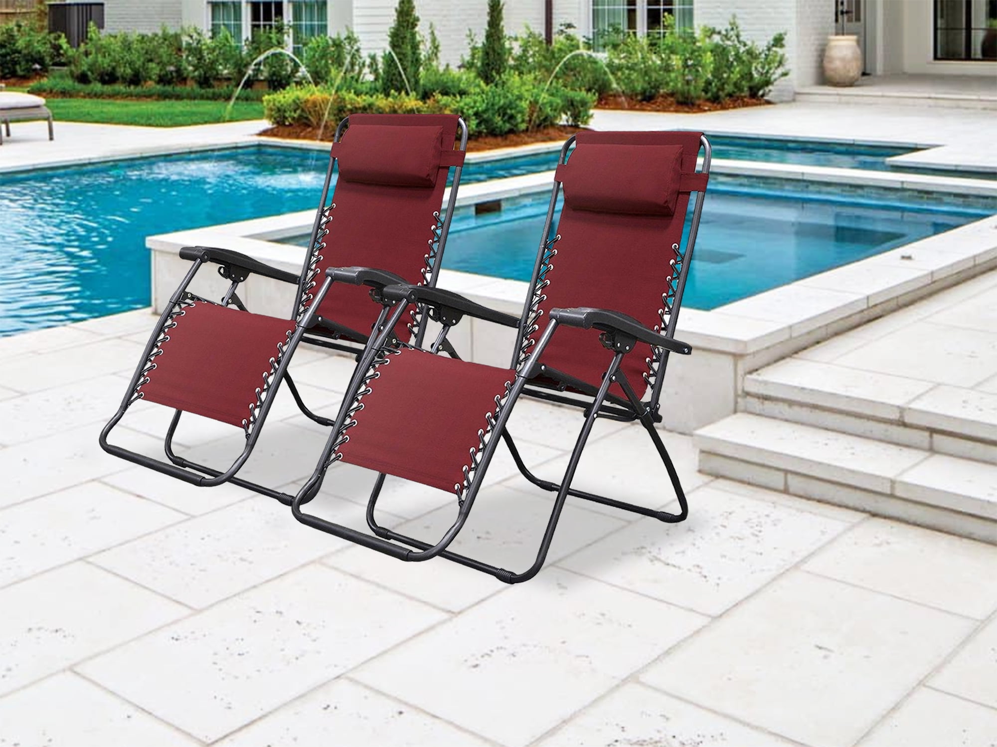 Zero Gravity Chairs Set of 2 Pool Lounge Chair Zero Gravity Recliner