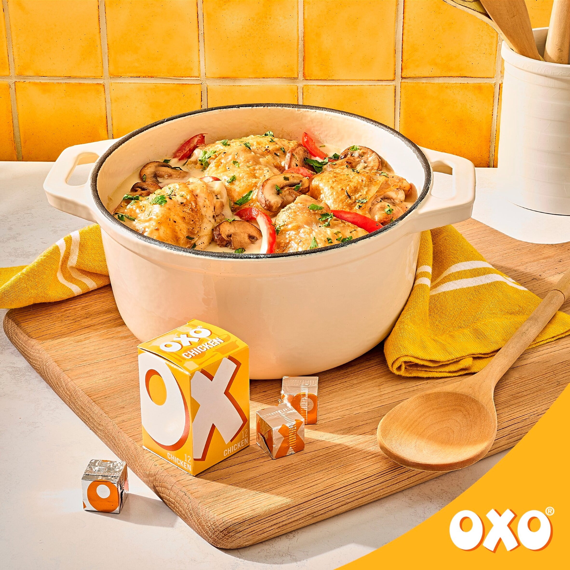 Oxo Chicken Stock Cubes 24 Pack 142g, Imported from Britain