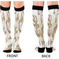thumbnail image 2 of FREEAMG Rose Compression Socks for Women Men, Circulation Knee High Stockings for Running Cycling Medical, 1Pair, 2 of 7
