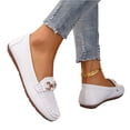 thumbnail image 3 of Womens Classic Slip On Loafer Flats Horsebit Decor Faux Leather Upper Non Slip Soft Sole for Office Work Commute Business Casual Daily Wear Shoes 36, 3 of 6
