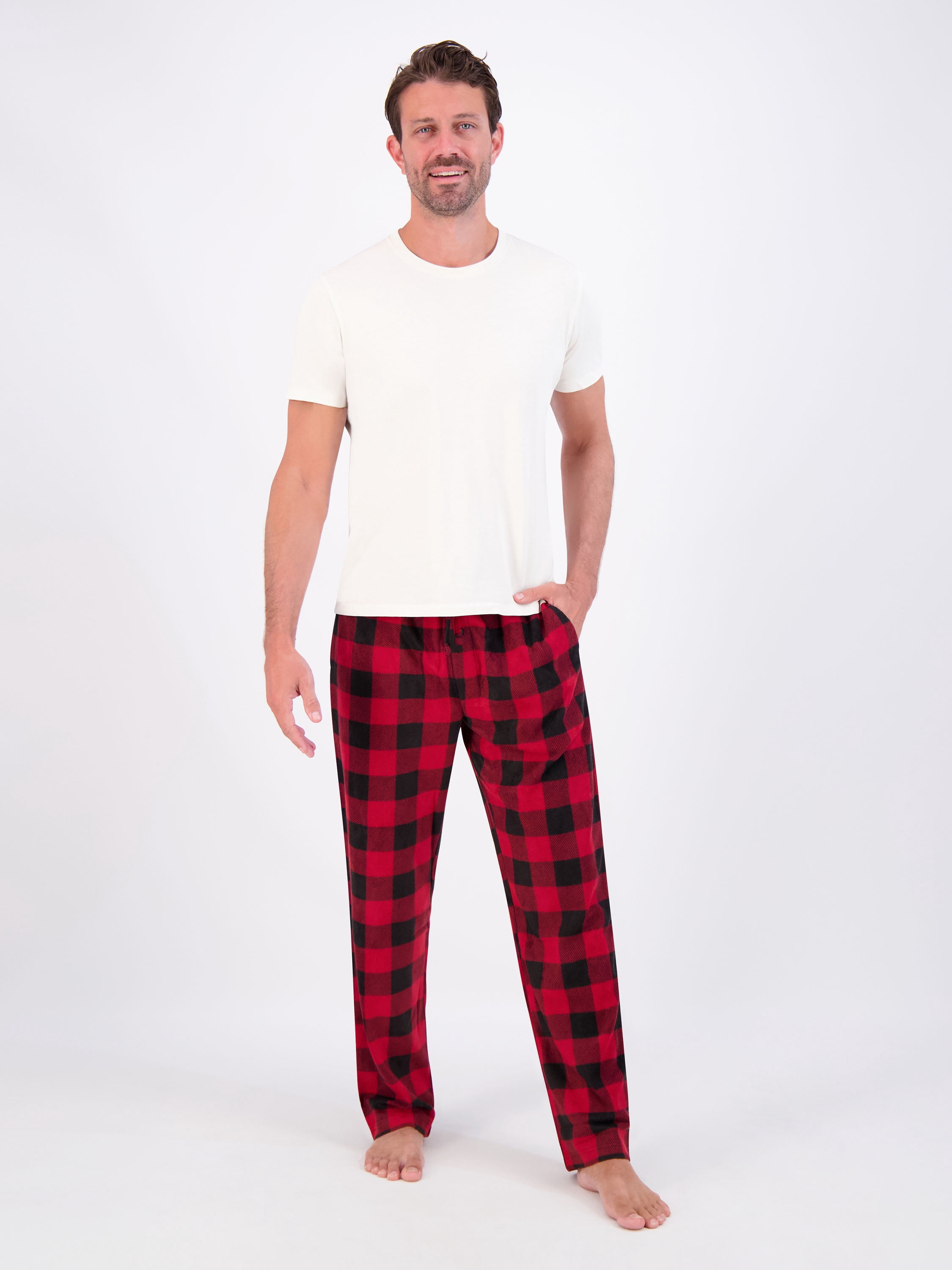 Hanes Men's Cozy Microfleece Pajama Sleep Pants, 2-Pack, Sizes S-2XL
