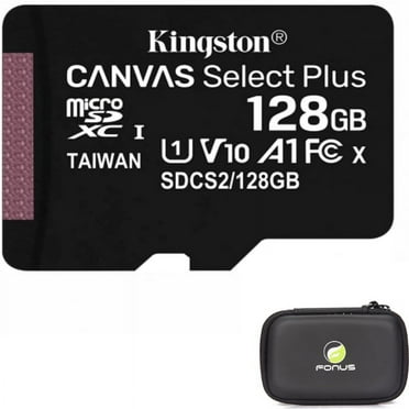 Carry Case w 128GB Memory Card for Samsung Galaxy Tab S8/S9/Plus/Ultra/S9 FE - Hard Cover, Kingston High Speed MicroSD Class 10 MicroSDXC