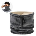 thumbnail image 4 of Windproof Face Cycling Drawstring Neck Warmer Winter Weather Outdoor Motorbike Riding Windproof Warm Multifunction Plush Face Guard Hat Neck Gaiter, 4 of 8
