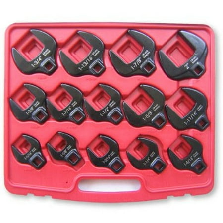 - V8 Tools 7814 14-Piece 1/2 in. Drive SAE Jumbo Crowfoot Wrench Set