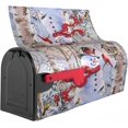 thumbnail image 4 of Winter Cardinals Mailbox Covers Magnetic Standard Size 18" X 21" Christmas Snowman Mailbox Cover Mailbox Wraps Mailbox Decals Post Letter Box Cover for Holiday Garden Yard Decor, 4 of 6